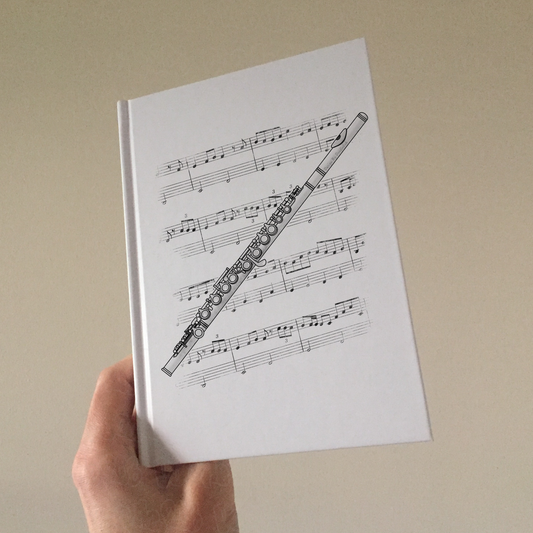 Flute Lined Journal - Flutist Notebook - Woodwind Musician Gift (USA)