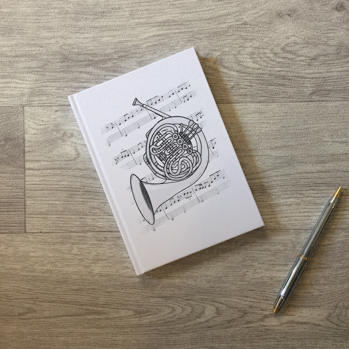 French Horn Lined Journal - Horn Player Notebook - Brass Musician Gift (USA)