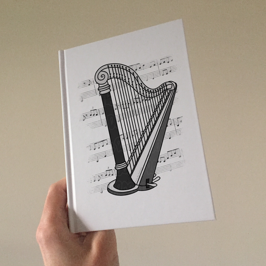 Harp Lined Journal - Harpist Notebook - String Musician Gift (USA)