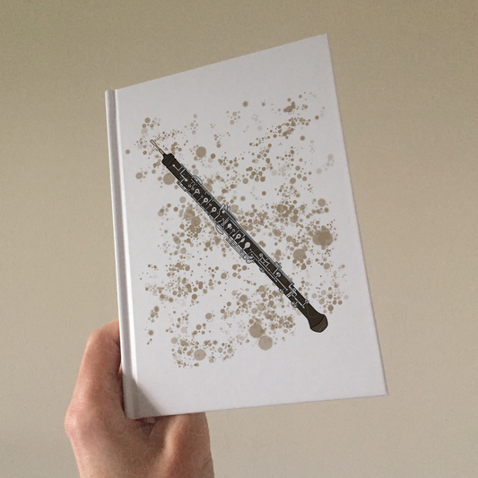 Oboe Lined Journal (Paint Splatter) - Oboist Notebook - Woodwind Musician Gift (USA)