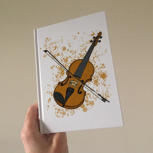 Violin Lined Journal (Paint Splatter) - Violinist Notebook - String Musician Gift (USA)