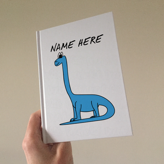 Dinosaur Personalised Journal - Diplodocus Custom Gift - Dinosaur Notebook