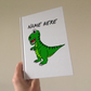 Dinosaur Personalised Journal - T-Rex Custom Notebook - Dinosaur Gift For Boy