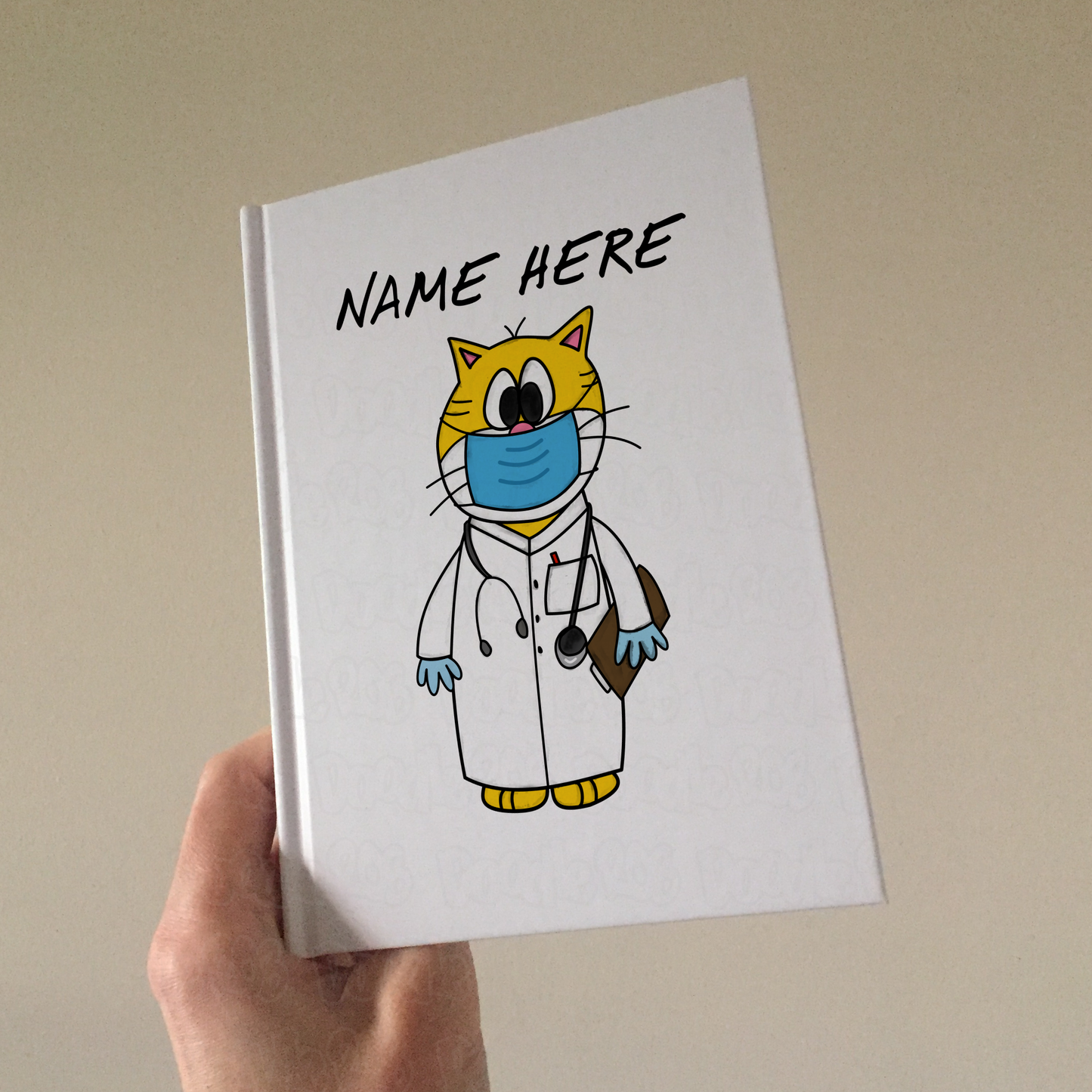 Cat Doctor Personalised Journal - Custom Gift For Doctor - Cat Gift For Vet