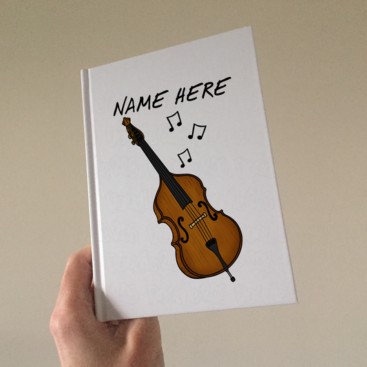 Double Bass Personalised Journal - Custom Gift For Bassist - Jazz Musician Gift