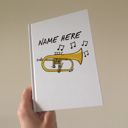 Flugelhorn Personalised Journal - Horn Player Notebook - Brass Musician Custom Gift