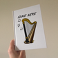 Harp Personalised Journal - Harpist Notebook - String Musician Custom Gift