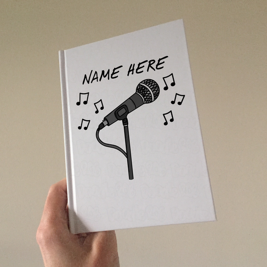 Singer Personalised Journal - Vocalist Custom Notebook - Gift For Songwriter - Vocal Coach Gift