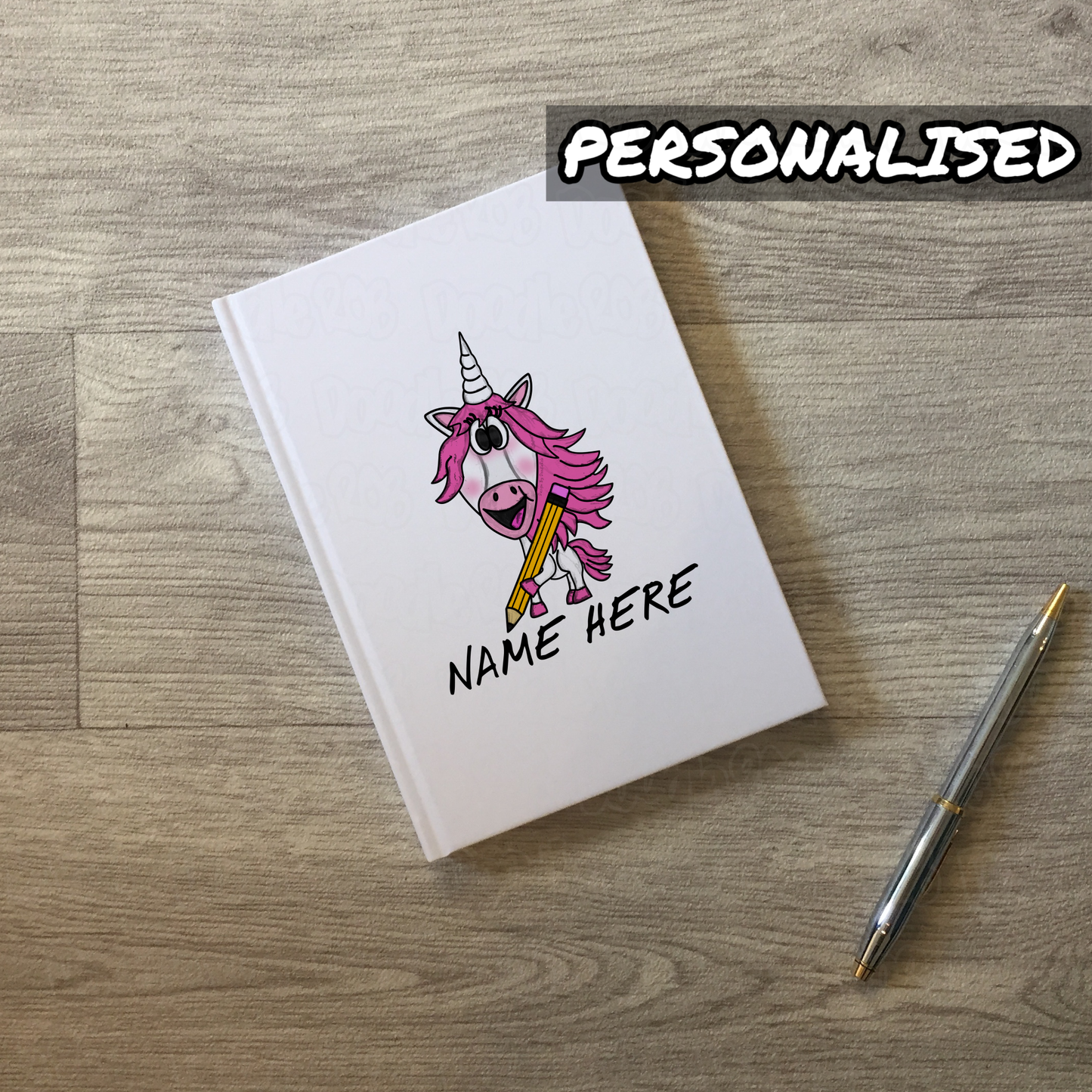 Unicorn Personalised Journal - School Teacher Notebook - Back To School Gift For Girl