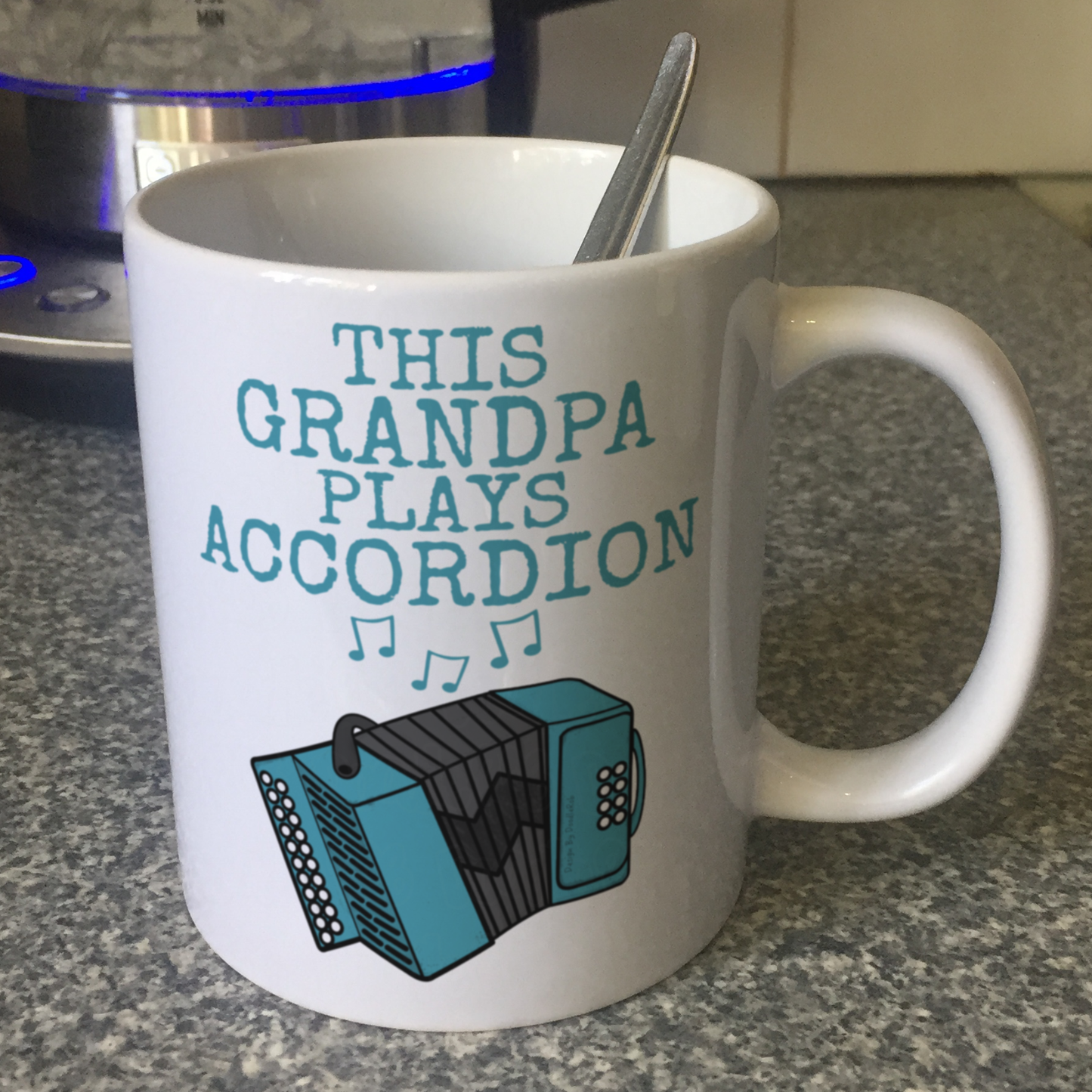 Accordion Father's Day Mug - This Grandpa Plays Accordion - Accordionist Musician Gift