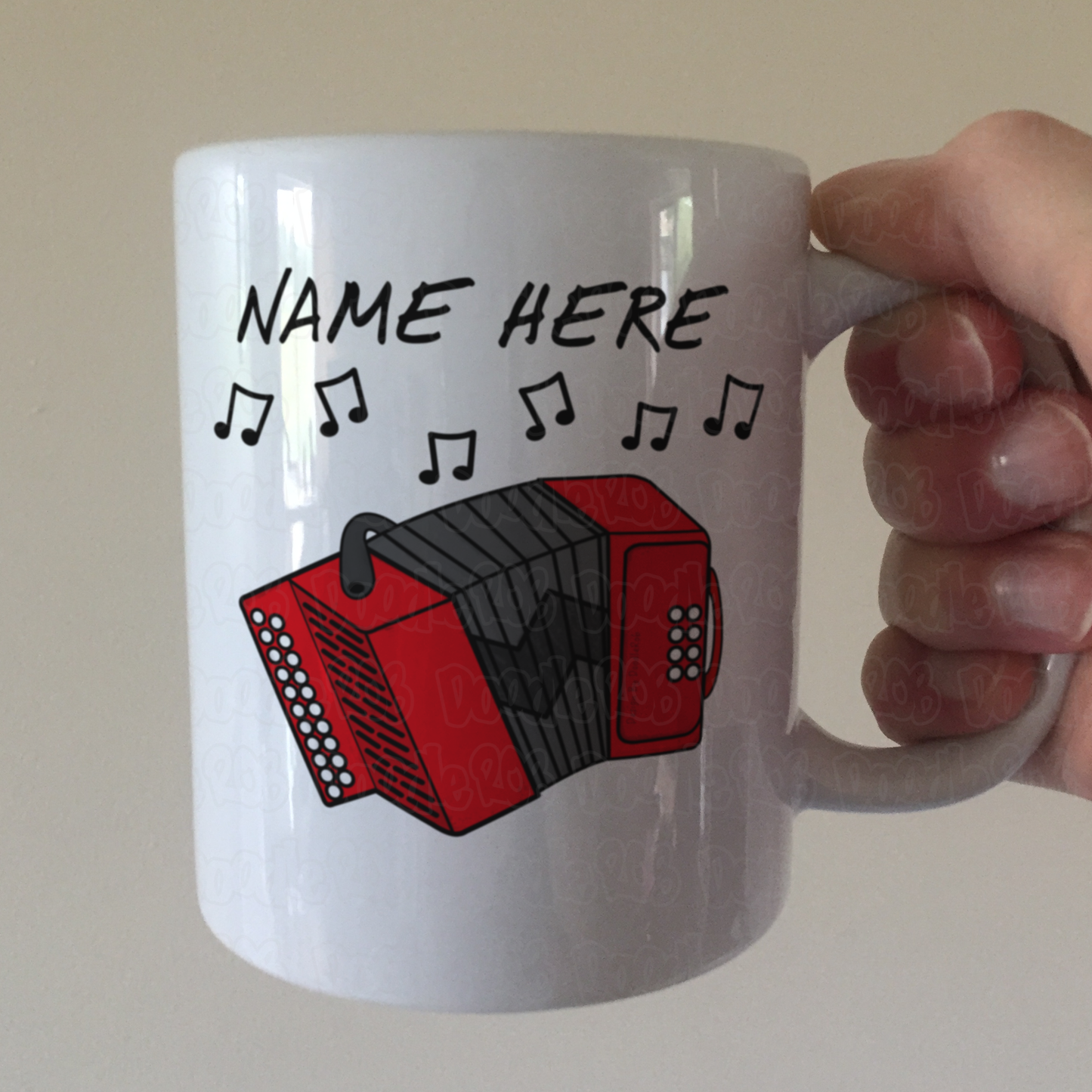 Accordion Personalised Mug - Gift For Accordionist