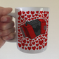 Accordion With Hearts Mug - Accordionist Gift - Folk Musician Valentines Anniversary Gift