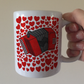 Accordion With Hearts Mug - Accordionist Gift - Folk Musician Valentines Anniversary Gift