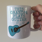 Acoustic Guitar Father's Day Mug - This Grandpa Plays Guitar - Guitarist Musician Gift