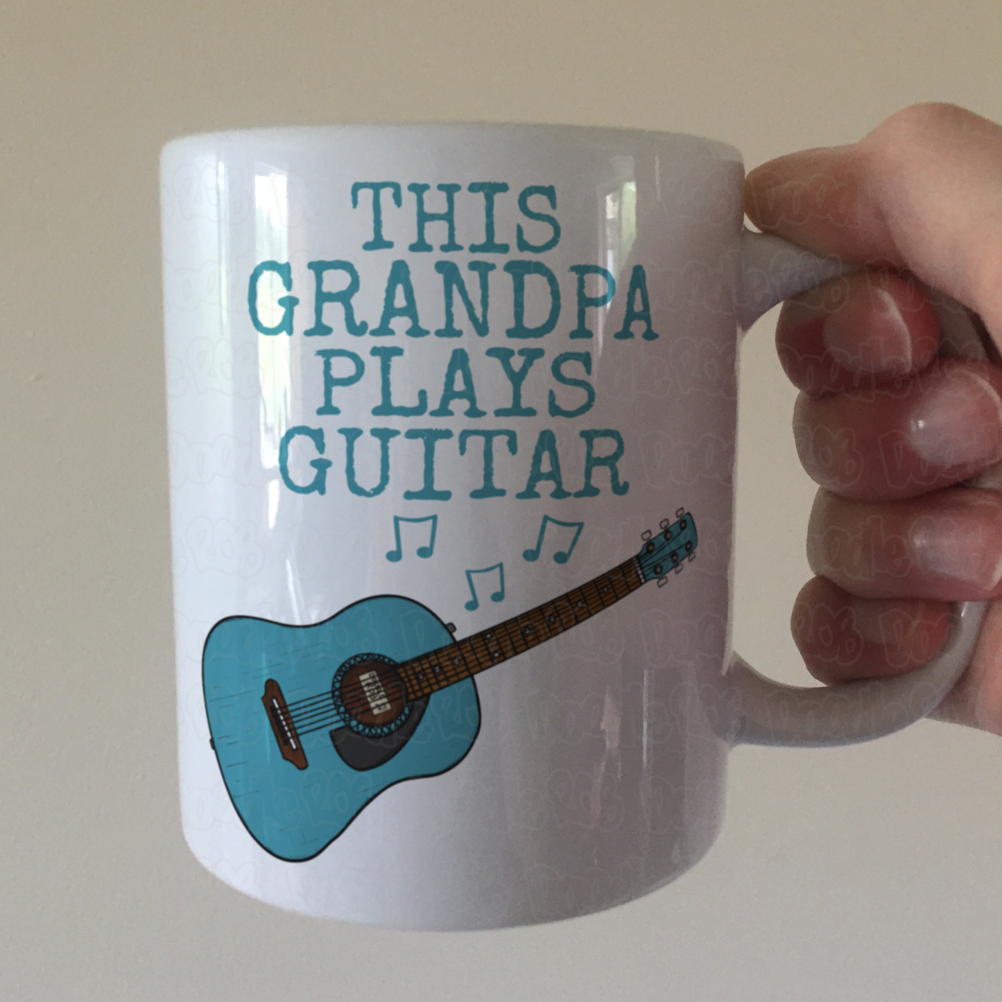 Acoustic Guitar Father's Day Mug - This Grandpa Plays Guitar - Guitarist Musician Gift
