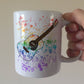 Acoustic Guitar Rainbow Mug - Gift For Guitarist - Guitar Teacher Gift - Music Student Mug