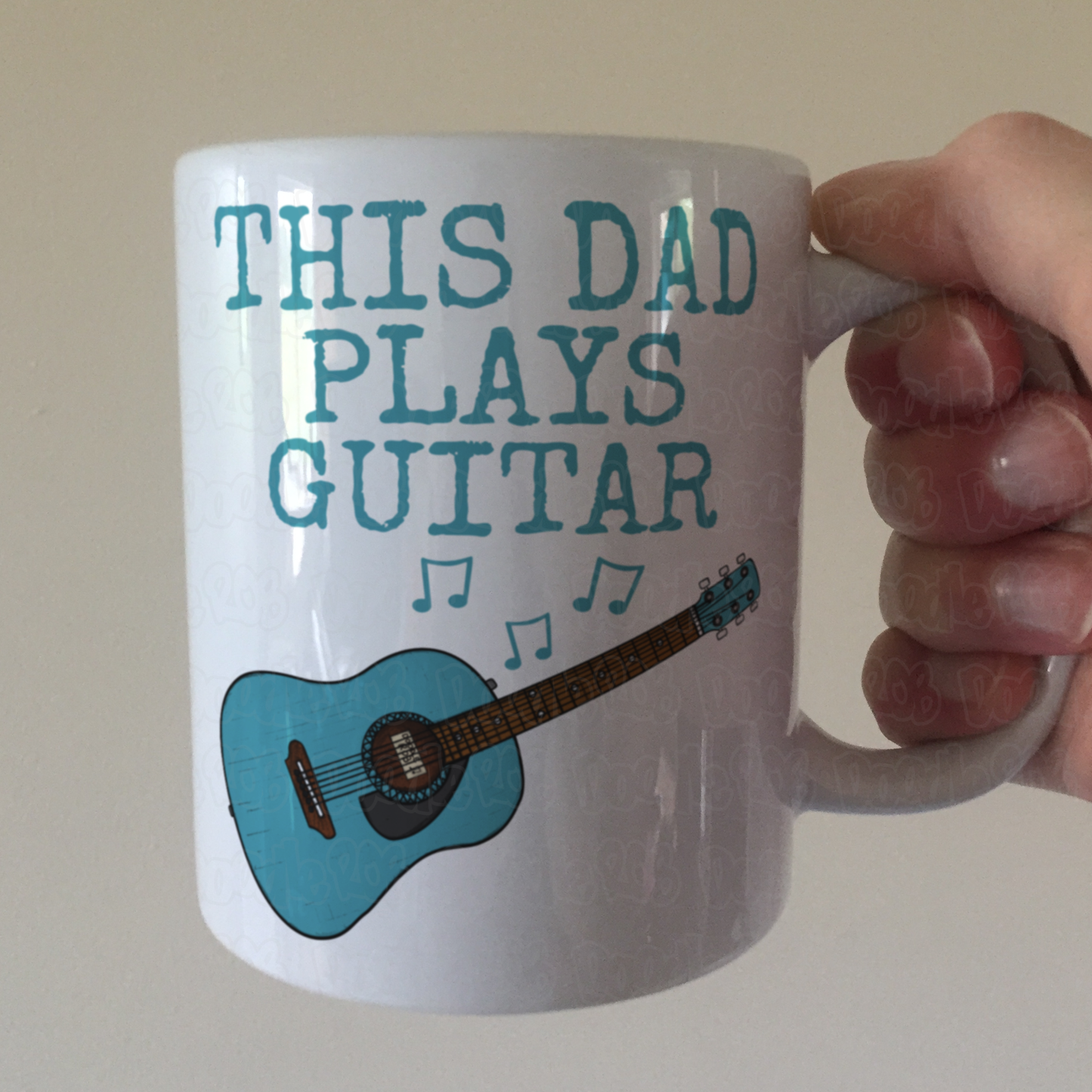 Acoustic Guitar Father's Day Mug - This Dad Plays Guitar - Guitarist Musician Gift