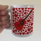 Acoustic Guitar With Hearts Mug - Guitarist Gift - Valentines Anniversary Gift