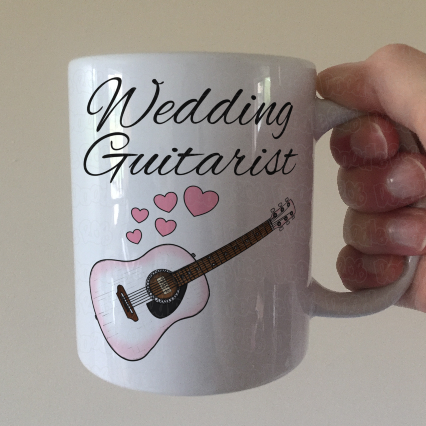 Acoustic Guitar Wedding Mug - Wedding Guitarist - Musician Gift