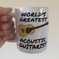 Acoustic Guitar Mug - World's Greatest Acoustic Guitarist - Guitar Teacher Gift