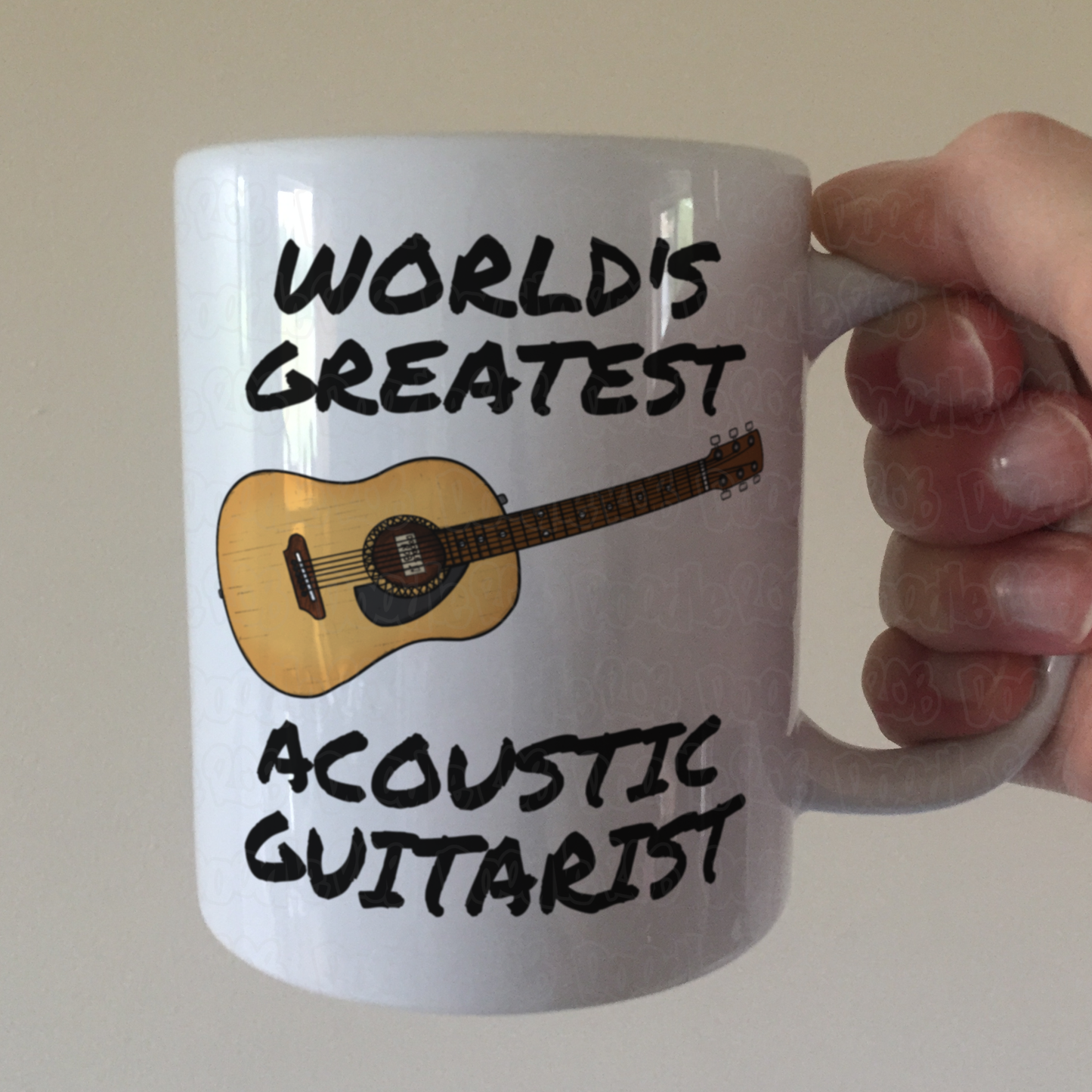 Acoustic Guitar Mug - World's Greatest Acoustic Guitarist - Guitar Teacher Gift