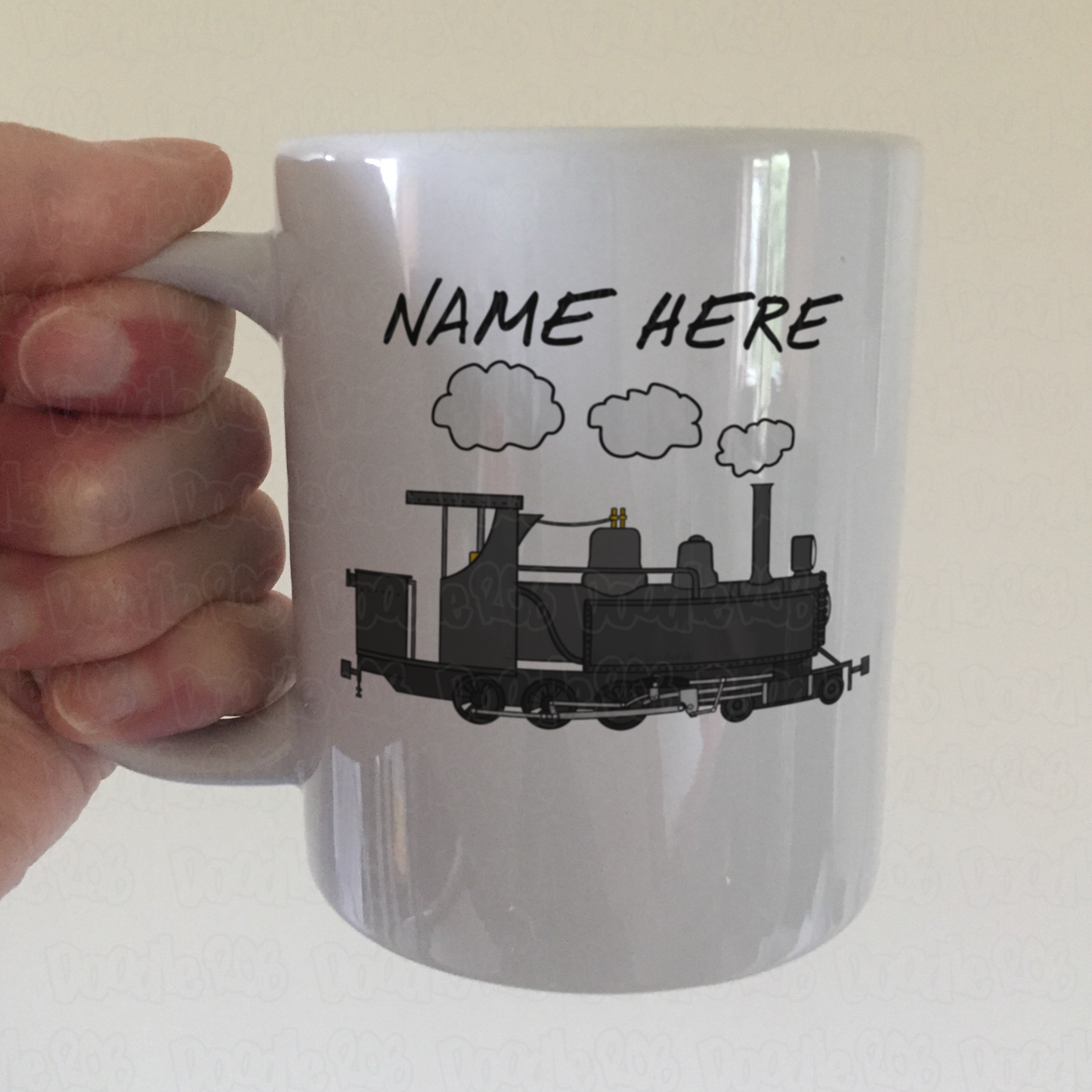 American Steam Train Personalised Mug - Custom Gift For Rail Enthusiast
