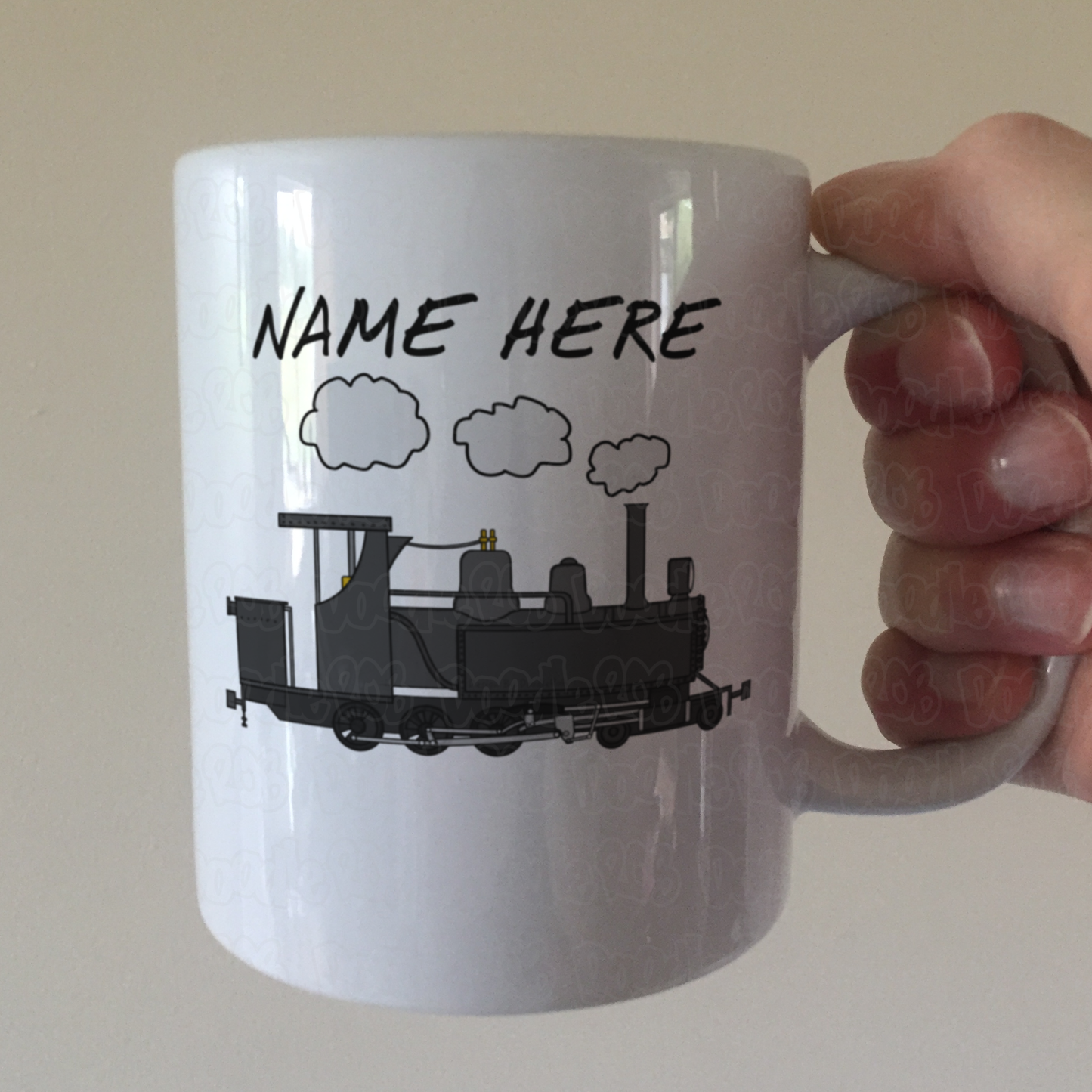 American Steam Train Personalised Mug - Custom Gift For Rail Enthusiast