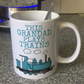 Steam Train Grandad Mug - This Grandad Plays Trains - Railway Enthusiast Gift For Father's Day