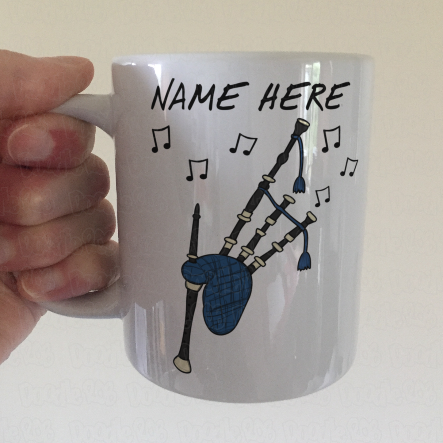 Personalised Bagpipes Mug - Custom Gift For Piper - Scottish Musician Gift