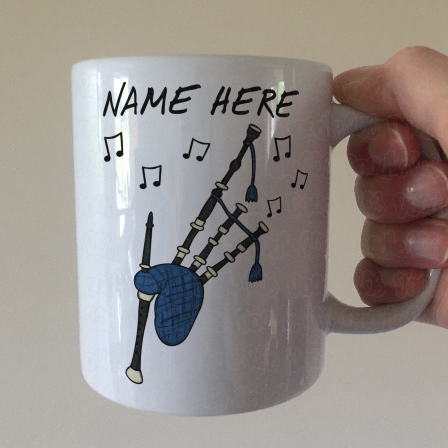 Personalised Bagpipes Mug - Custom Gift For Piper - Scottish Musician Gift