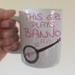 Pink Banjo Mug - This Girl Plays Banjo - Female Banjoist - Banjo Gift For Girl