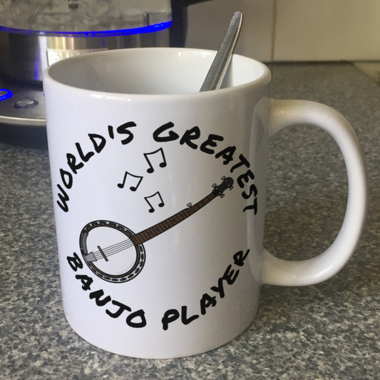Banjo Mug - World's Greatest Banjo Player - Banjoist Mug - Folk Musician Gift