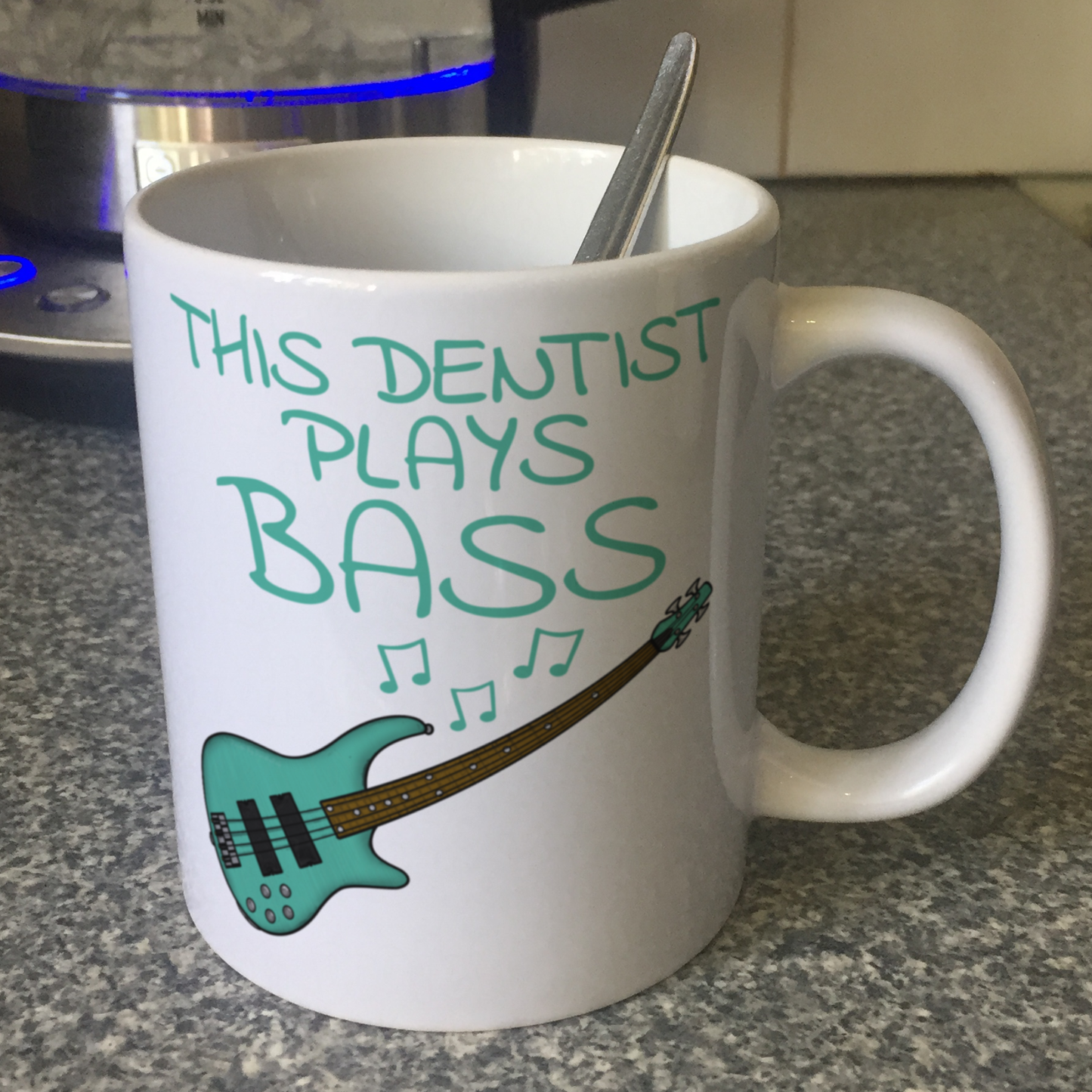 Dentist Bass Guitar Mug - This Dentist Plays Bass - Bassist Gift For Dentist