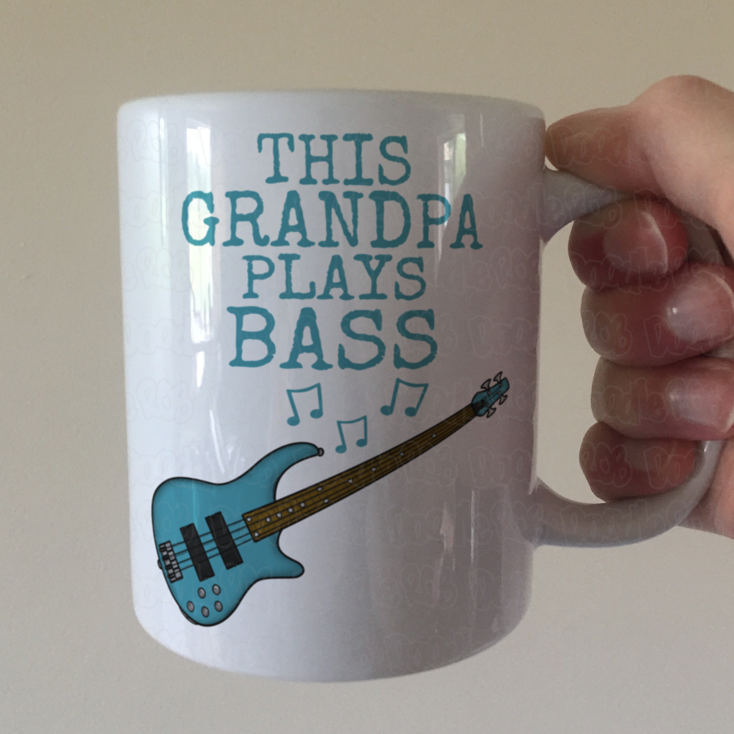Bass Guitar Father's Day Mug - This Grandpa Plays Bass - Bassist Musician Gift