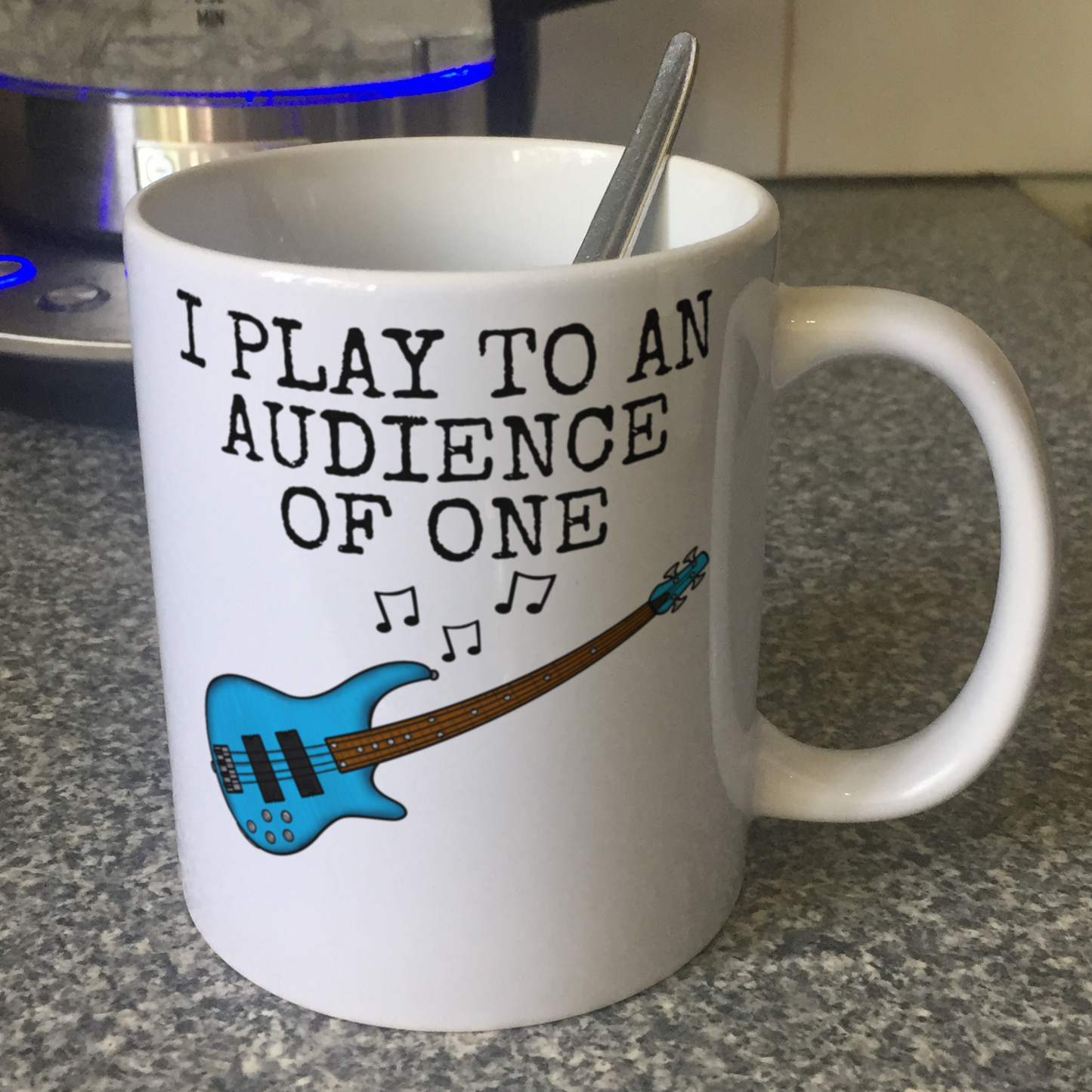 Church Bass Guitar Mug - I Play To An Audience Of One - Gift For Christian Bassist