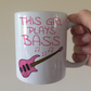 Pink Bass Guitar Mug - This Girl Plays Bass - Female Bassist Gift - Bass Guitar Gift For Girl