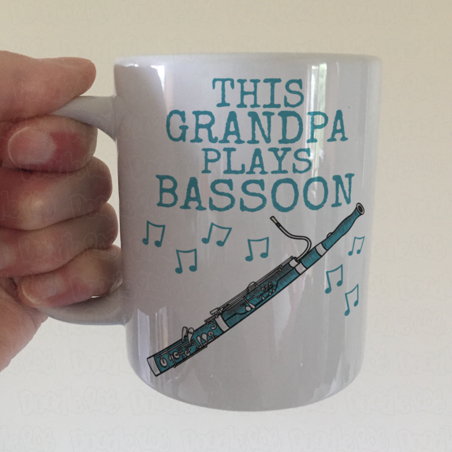 Bassoon Father's Day Mug - This Grandpa Plays Bassoon - Bassoonist Woodwind Musician Gift