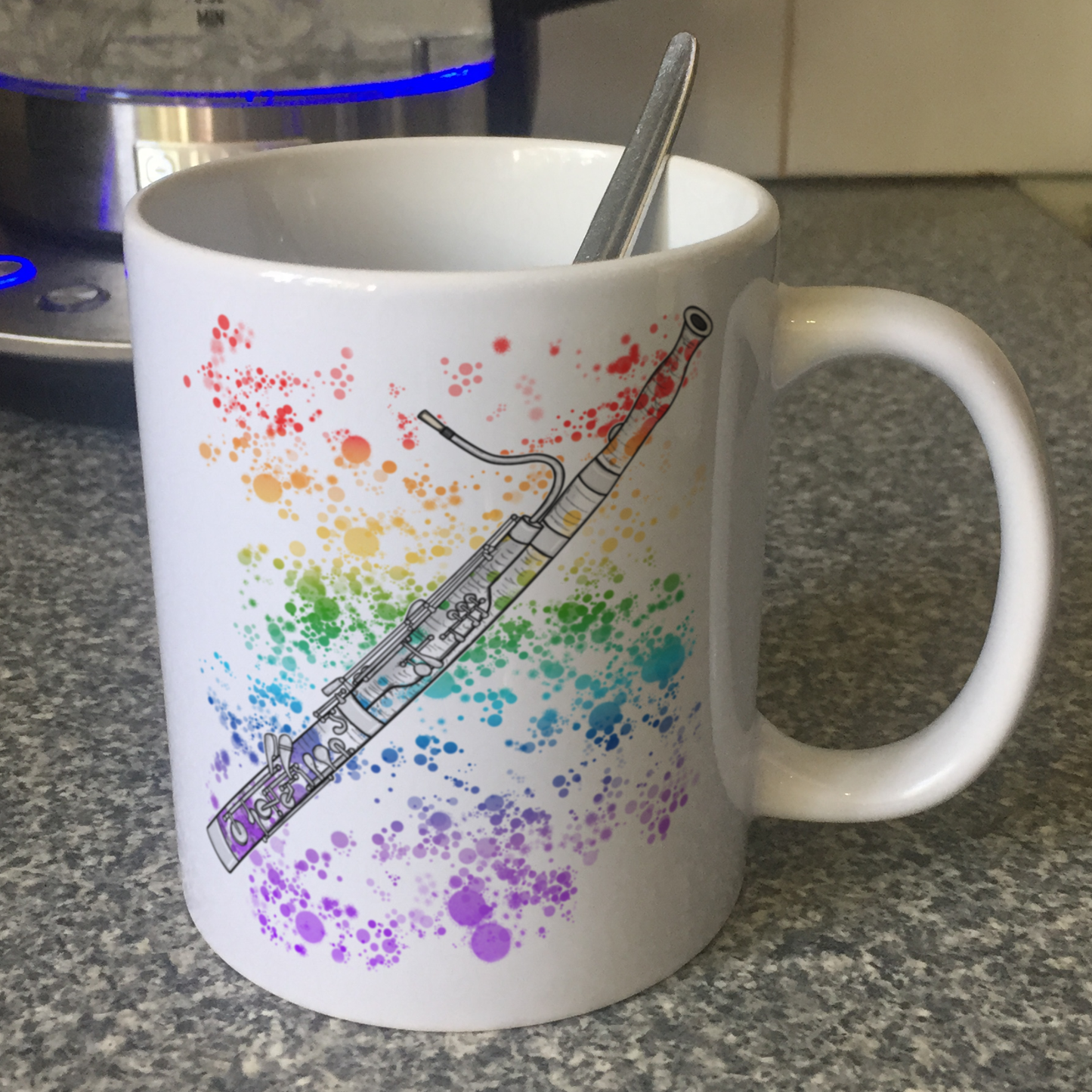 Bassoon Rainbow Mug - Gift For Bassoonist - Bassoon Teacher Mug - Woodwind Musician Gift