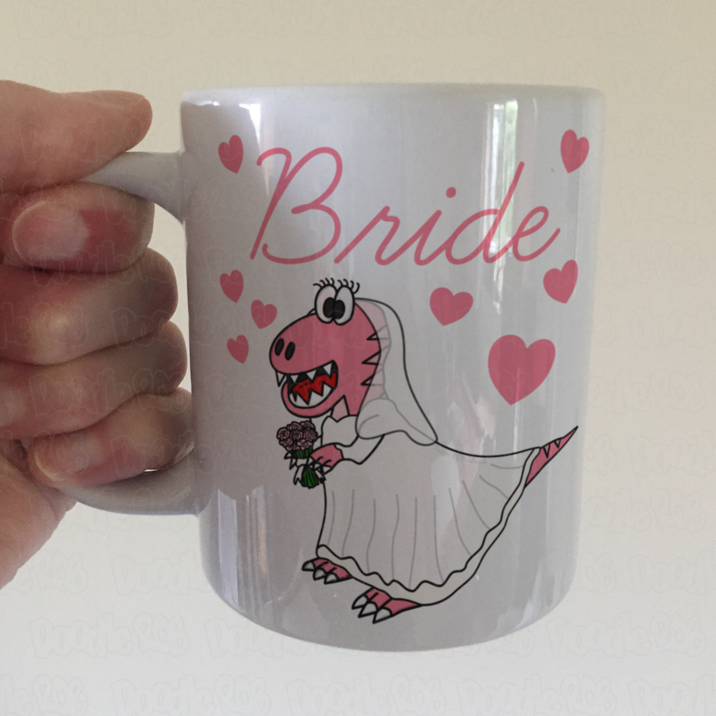 Dinosaur Wedding Gift - T-Rex Bride Mug - Wedding Planner Mug