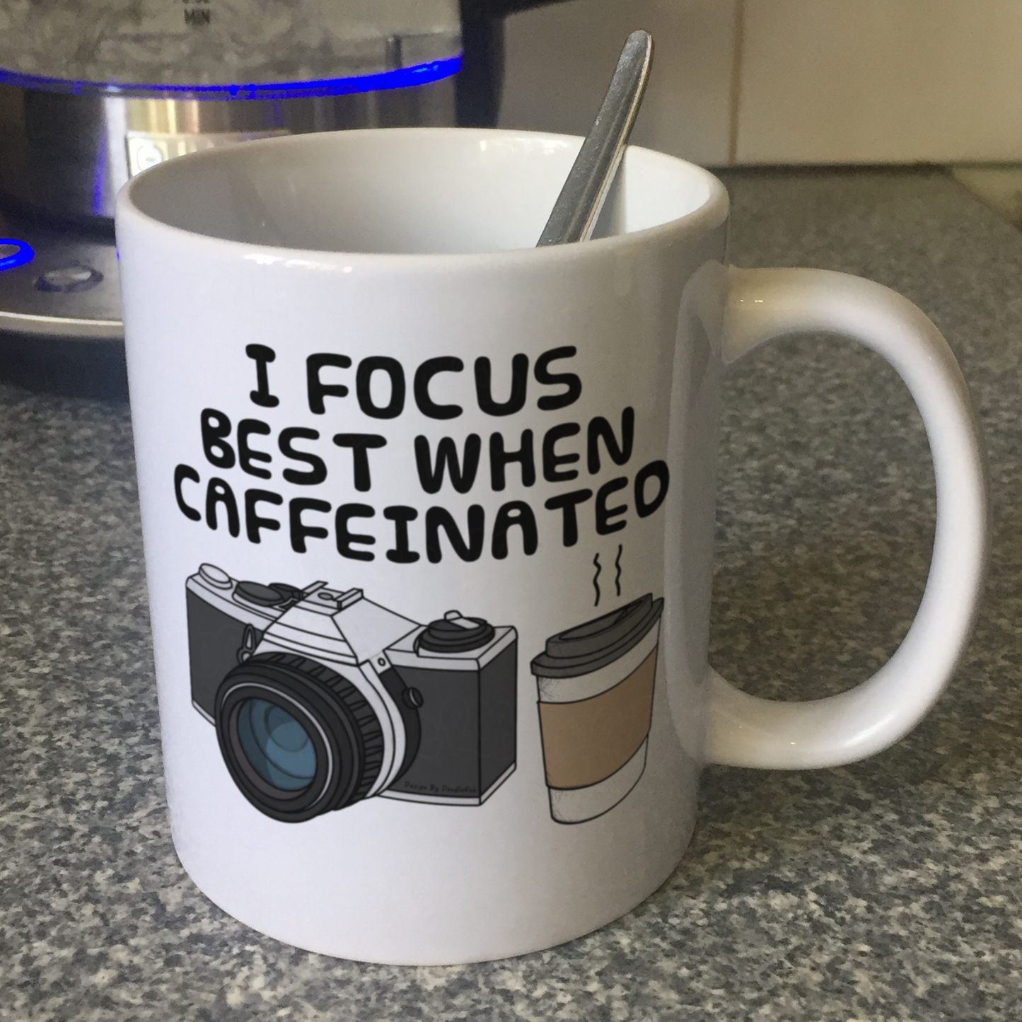 Camera Photographer Coffee Mug -  I Focus Best When Caffeinated - Funny Photography Gift