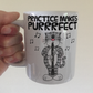 Cat Clarinet Mug - Practice Makes Purrrfect - Gift For Clarinetist - Woodwind Musician Gift