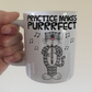 Cat Playing Recorder Mug - Practice Makes Purrrfect - Gift For Recorderist - School Music Teacher Gift