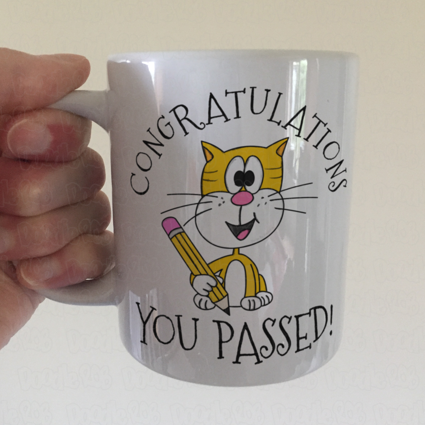 Cat School Mug - Congratulations You Passed - GCSE Exam Gift - School Exam Gift