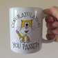 Cat School Mug - Congratulations You Passed - GCSE Exam Gift - School Exam Gift