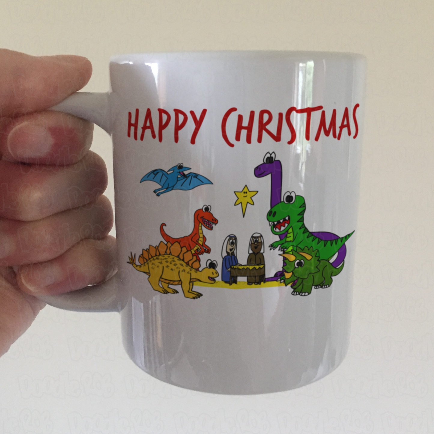 Christmas Nativity Mug - Dinosaur Nativity Mug - Funny Church Christmas Gift