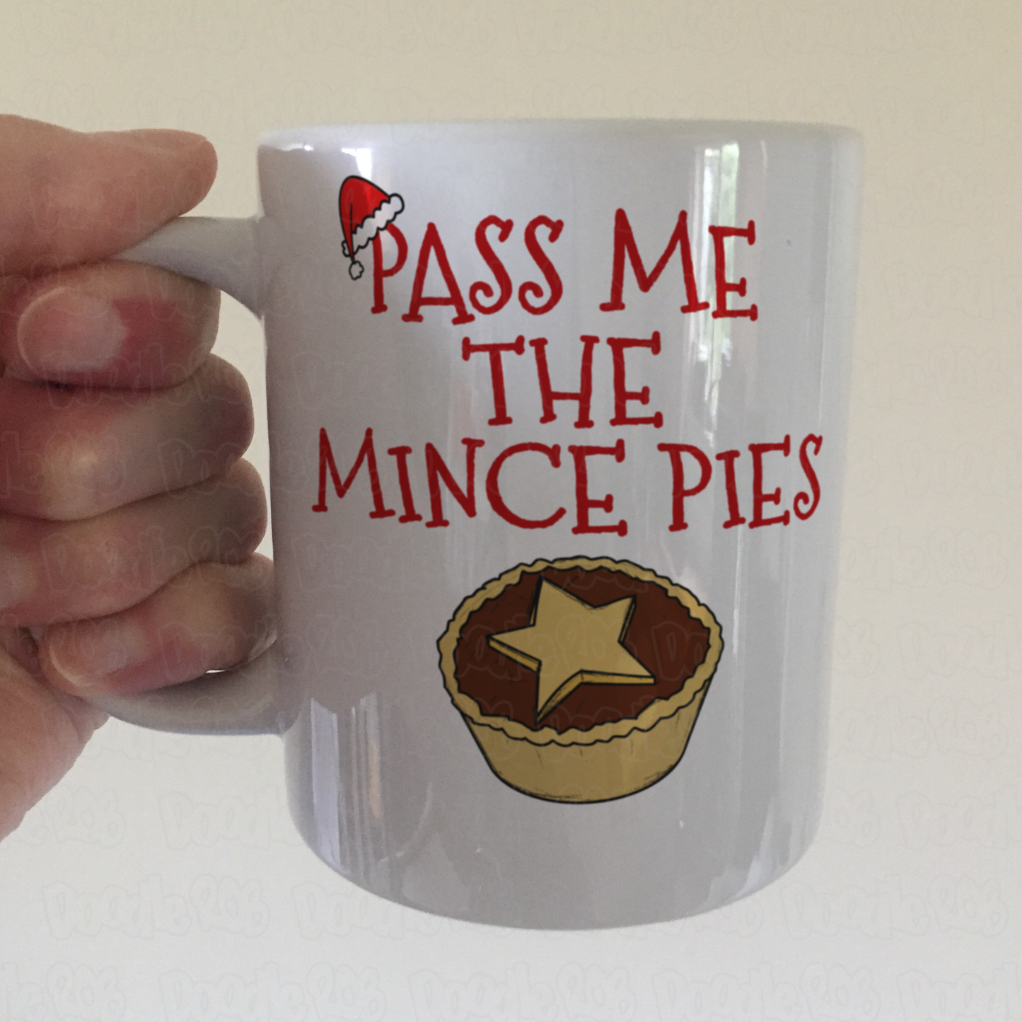Mince Pie Christmas Mug - Pass Me The Mince Pies - Funny Xmas Gift