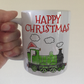Steam Train Christmas Mug (Green) - Steam Train With Santa Hat - Christmas Mug For Boy