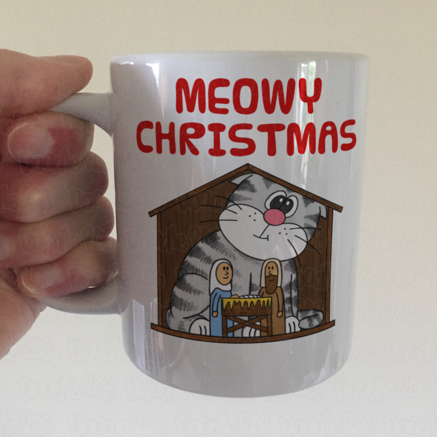 Cat Christmas Nativity Mug - Meowy Christmas - Funny Church Christmas Gift