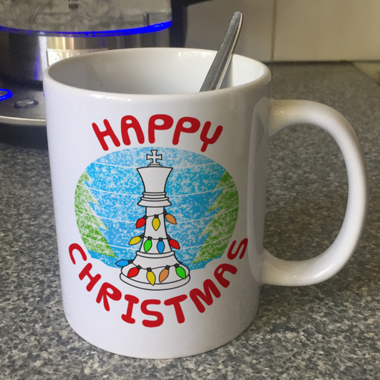 Chess Christmas Mug - King Chess Piece Mug - Xmas Gift For Chess Player