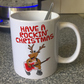 Christmas Guitar Mug - Reindeer Playing Electric Guitar - Guitarist Xmas Gift